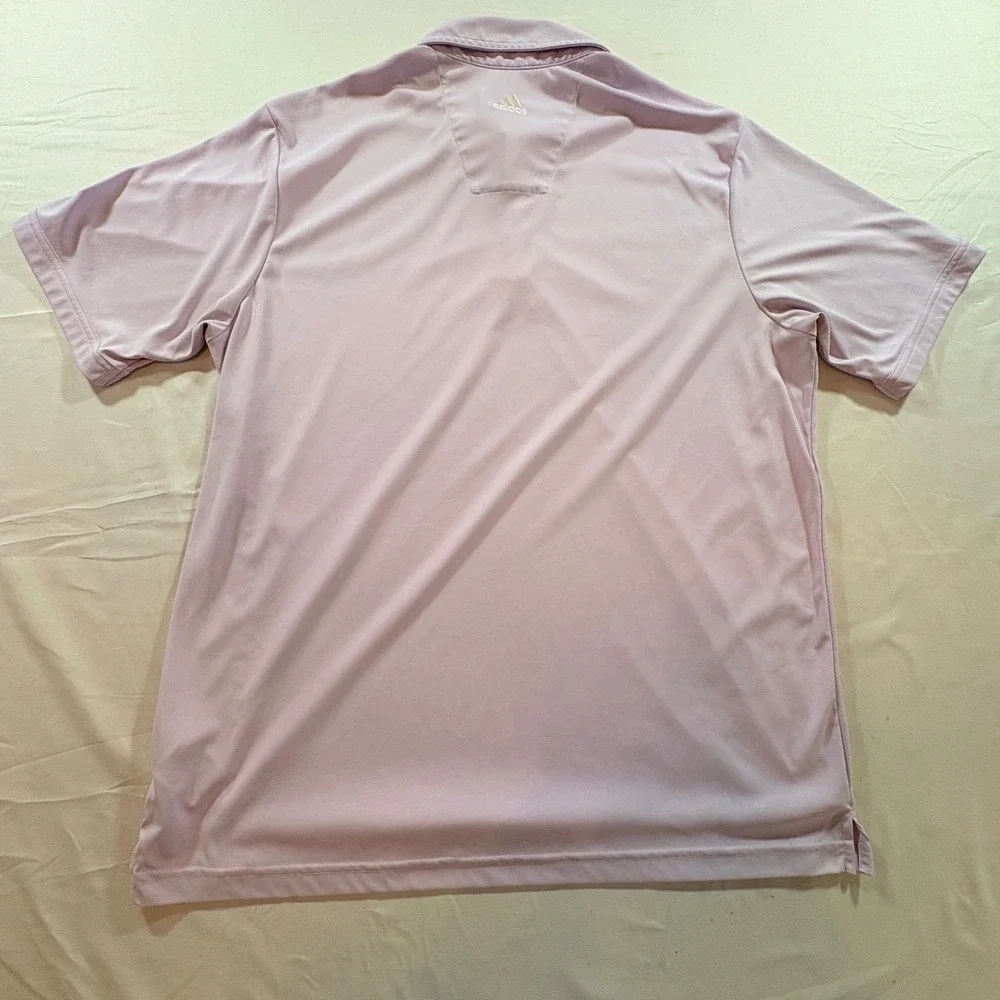 Adidas Golf Polo Shirt Mens Large Purple ClimaCool Short Sleeve Performance Top